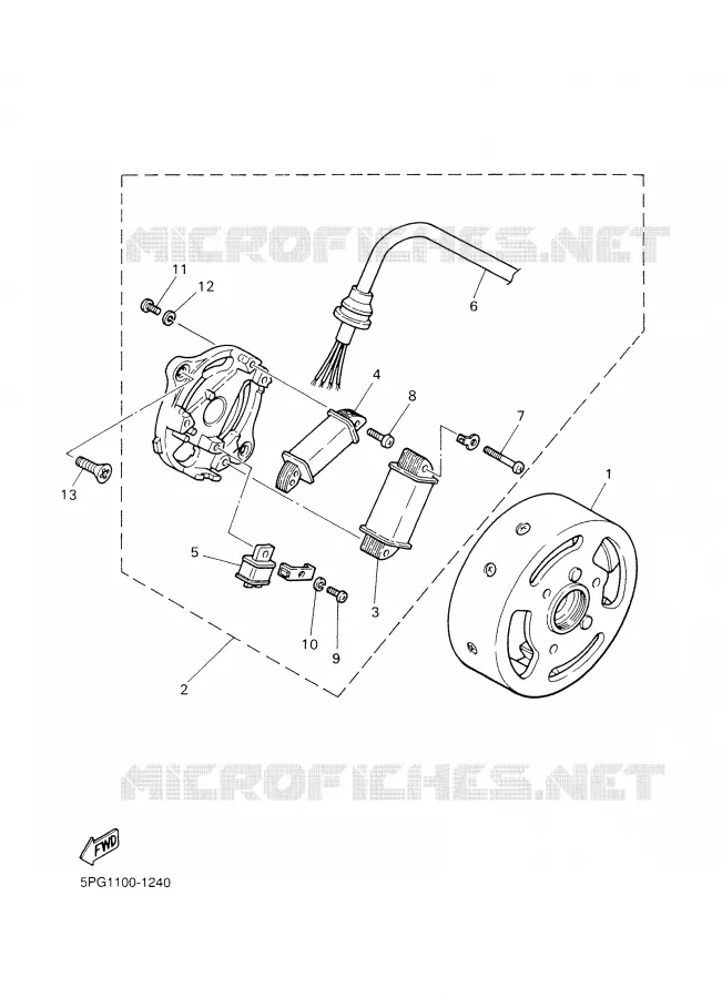 IGNITION Yamaha MOTO 50 2008 PW  PW50