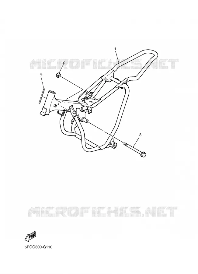 FRAME Yamaha MOTO 50 2009 PW  PW50Y