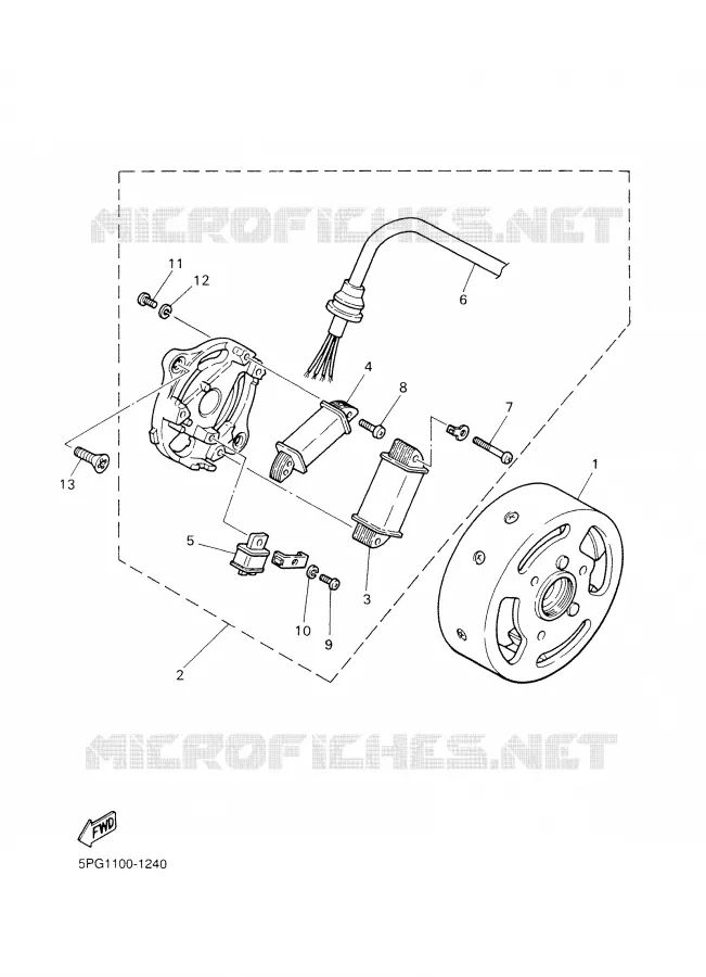 IGNITION Yamaha MOTO 50 2009 PW  PW50Y