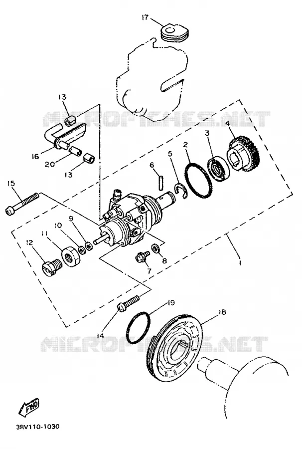 OIL PUMP Yamaha MOTO 80 1991 PW  PW80