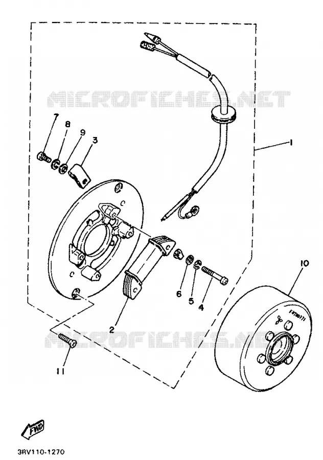 IGNITION Yamaha MOTO 80 1993 PW  PW80