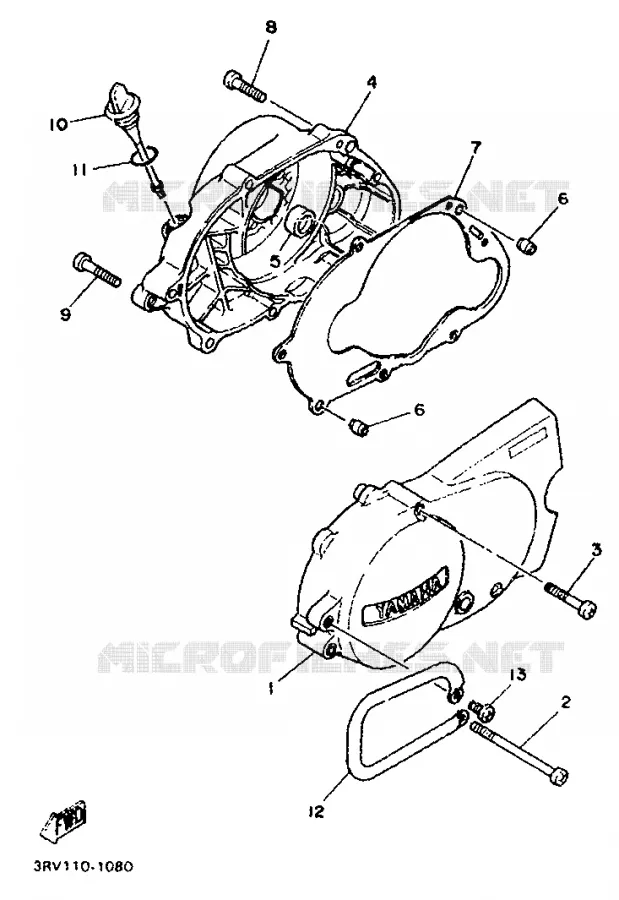 COVER - ENGINE 1 Yamaha MOTO 80 1994 PW  PW80