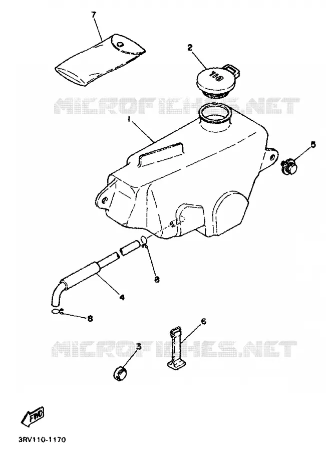 OIL TANK Yamaha MOTO 80 1995 PW  PW80
