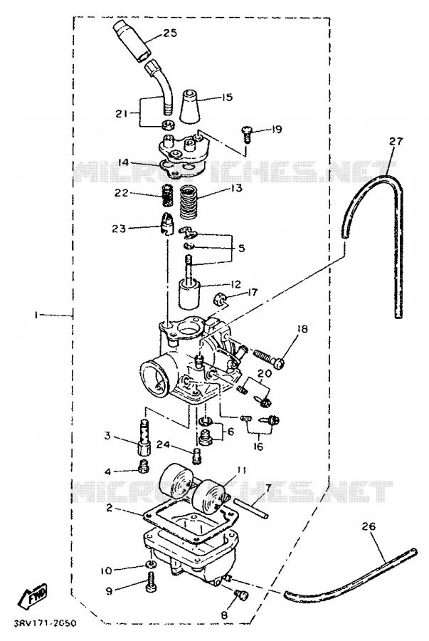 CARBURETOR Yamaha MOTO 80 1996 PW  PW80