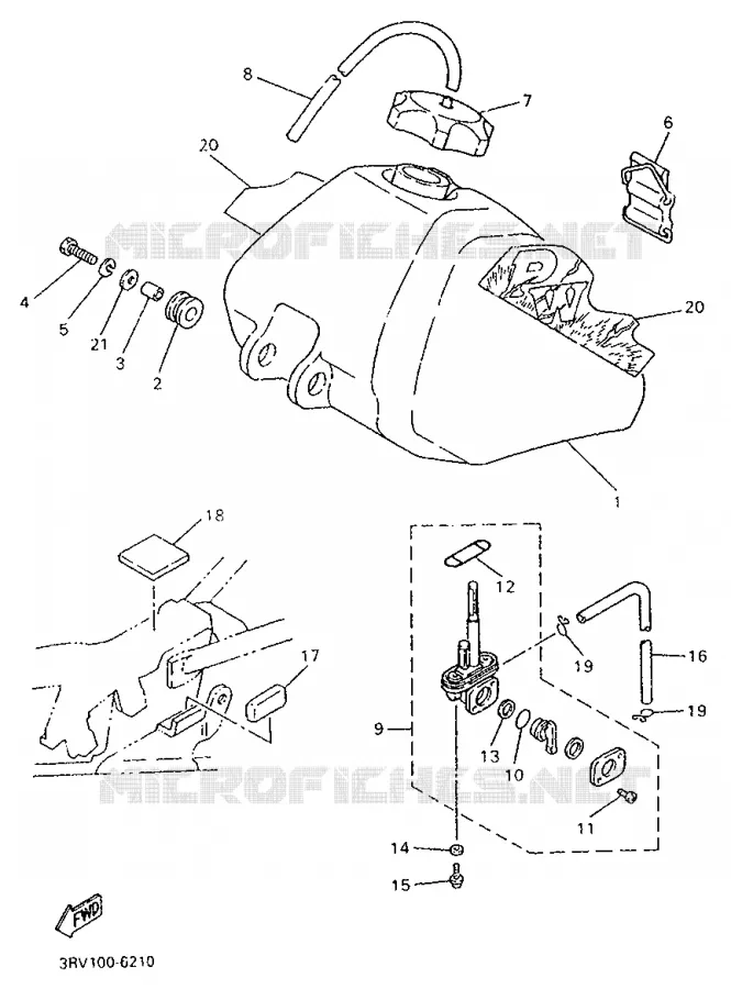 FUEL TANK Yamaha MOTO 80 1996 PW  PW80