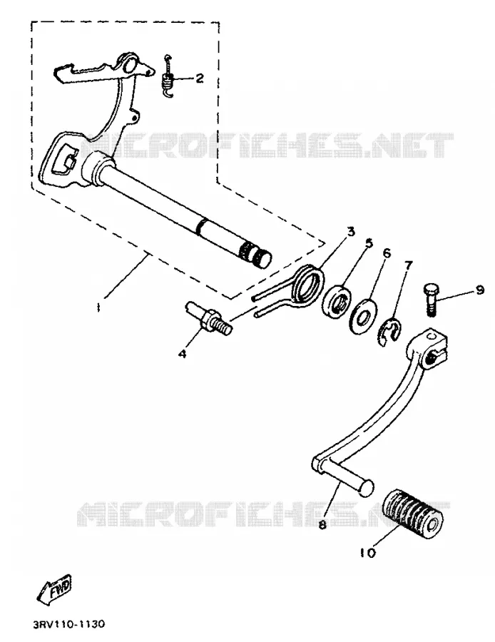 GEAR SHIFT SHAFT / LEVER Yamaha MOTO 80 1997 PW  PW80