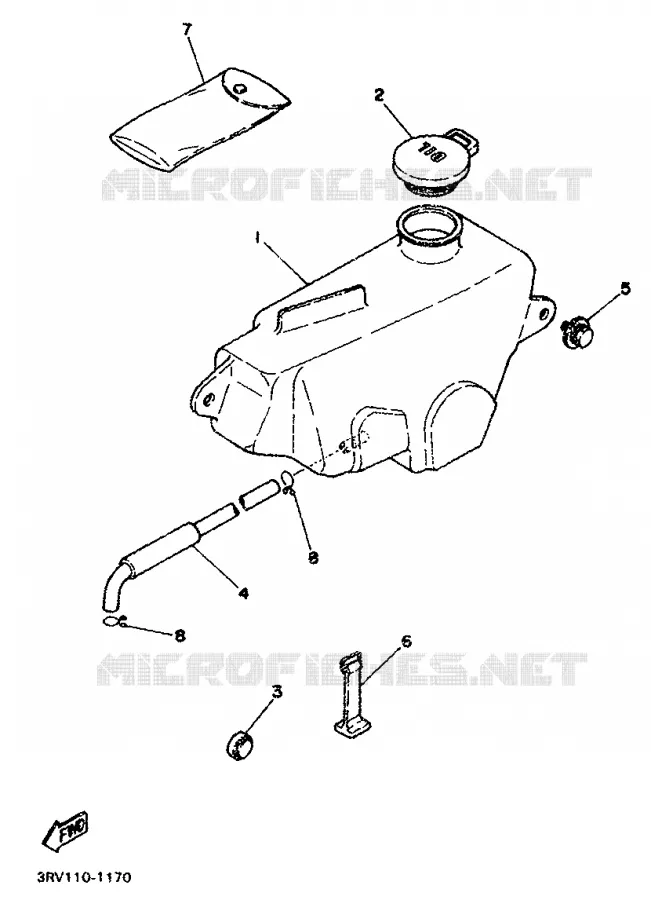 OIL TANK Yamaha MOTO 80 1997 PW  PW80
