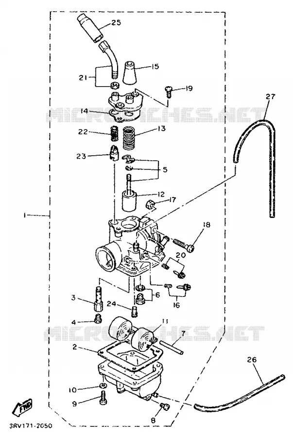CARBURETOR Yamaha MOTO 80 1997 PW  PW80