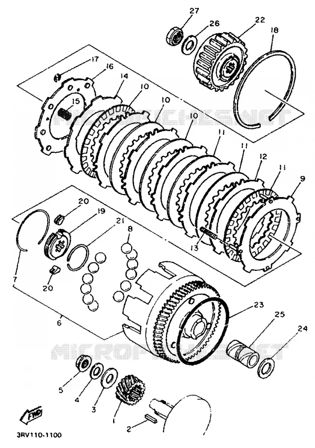 STARTER CLUTCH Yamaha MOTO 80 1997 PW  PW80
