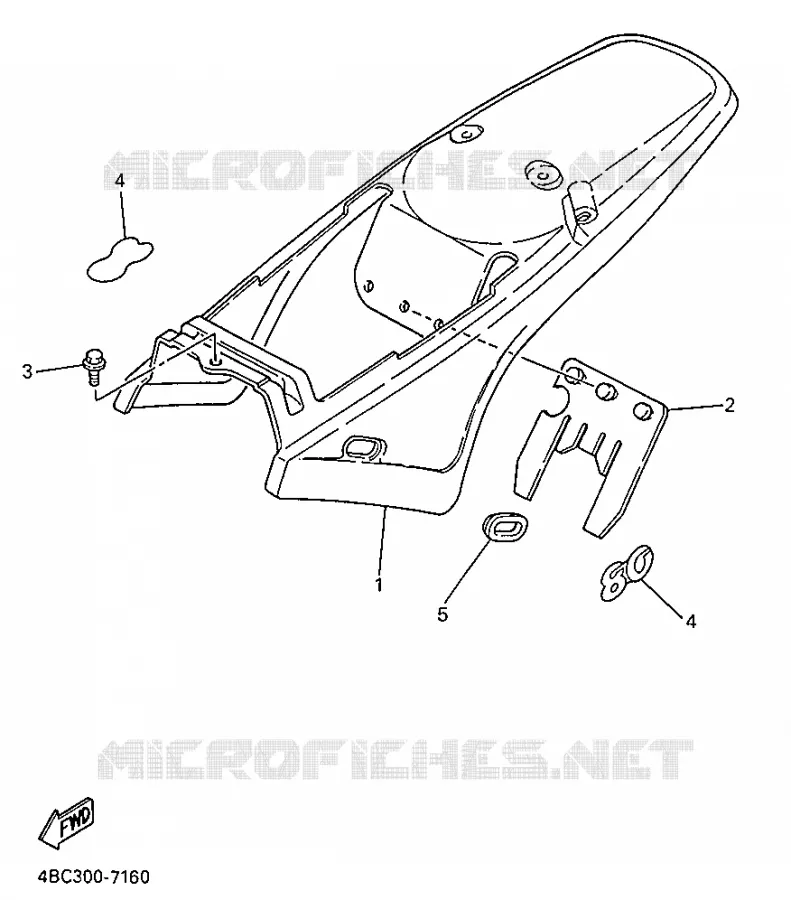 SIDE COVER Yamaha MOTO 80 1997 PW  PW80