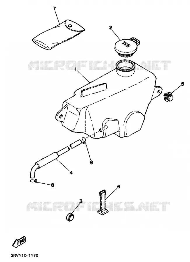 FUEL TANK Yamaha MOTO 80 1997 PW  PW80