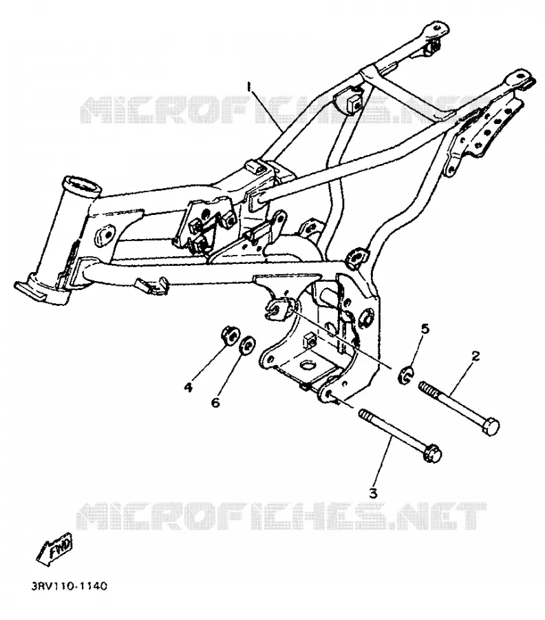 FRAME Yamaha MOTO 80 1997 PW  PW80
