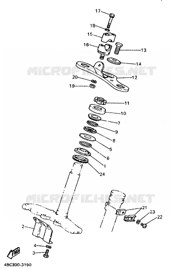 STEERING Yamaha MOTO 80 1997 PW  PW80