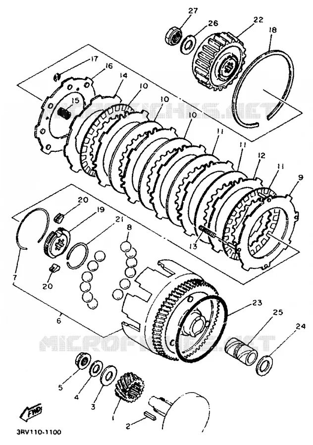 STARTER CLUTCH Yamaha MOTO 80 1997 PW  PW80