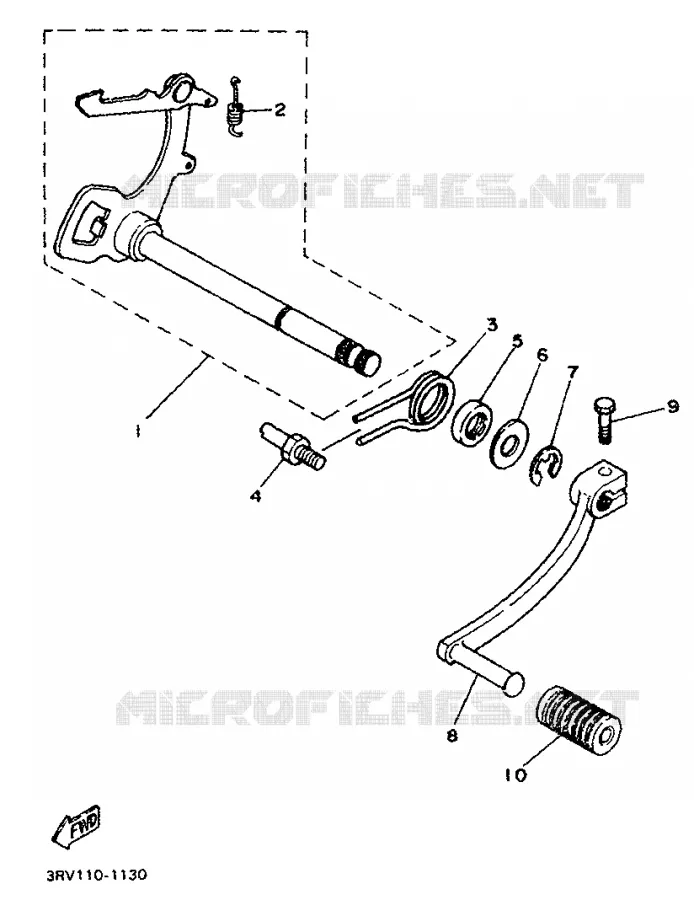 GEAR SHIFT SHAFT / LEVER Yamaha MOTO 80 1997 PW  PW80