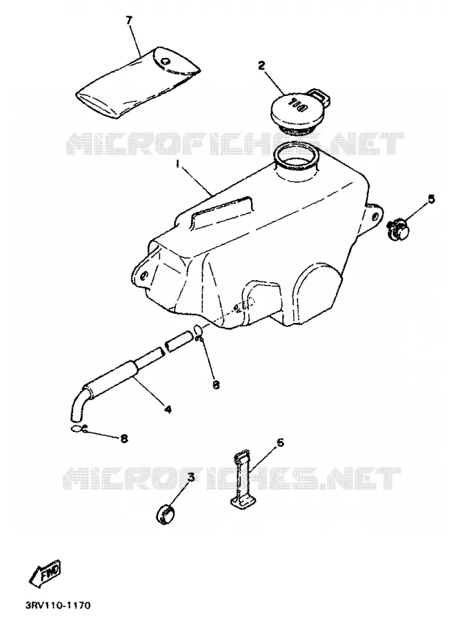 OIL TANK Yamaha MOTO 80 1998 PW  PW80