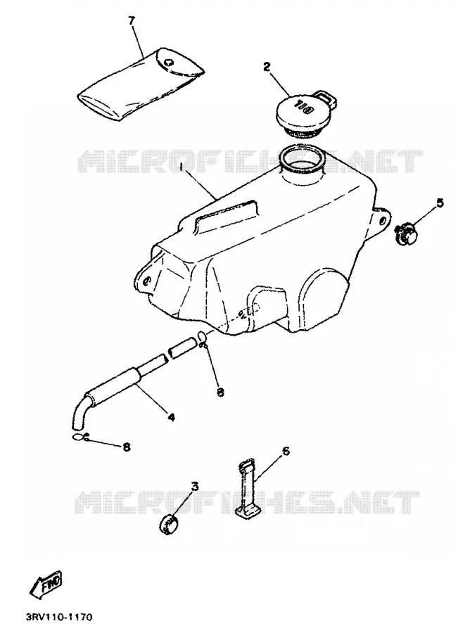 OIL TANK Yamaha MOTO 80 1998 PW  PW80