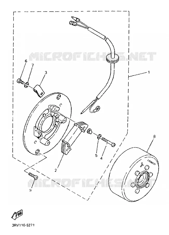IGNITION Yamaha MOTO 80 1998 PW  PW80