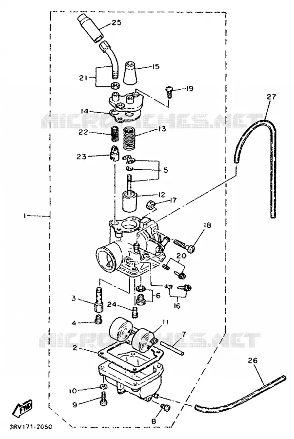 CARBURETOR Yamaha MOTO 80 1998 PW  PW80
