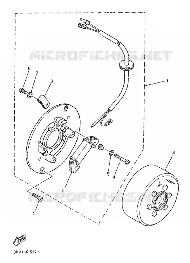IGNITION Yamaha MOTO 80 1998 PW  PW80