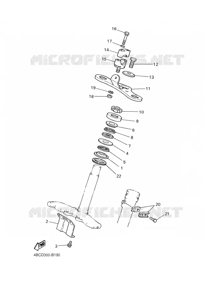 STEERING Yamaha MOTO 80 2007 PW  PW80