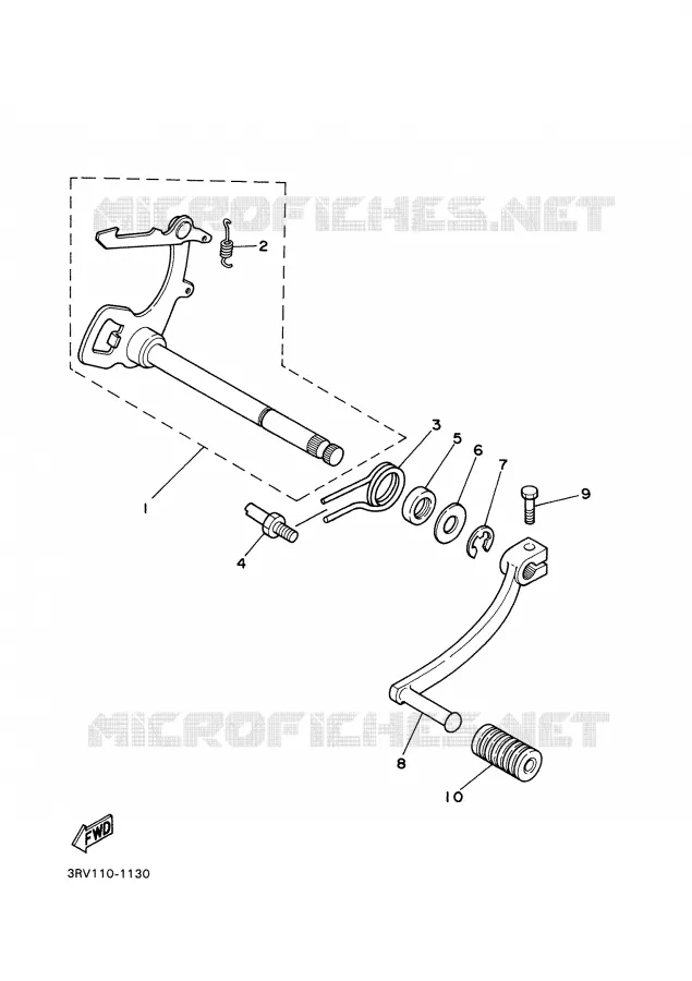 GEAR SHIFT SHAFT / LEVER Yamaha MOTO 80 2007 PW  PW80W