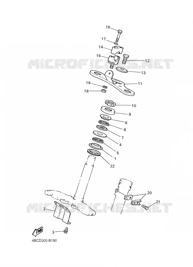 STEERING Yamaha MOTO 80 2007 PW  PW80W