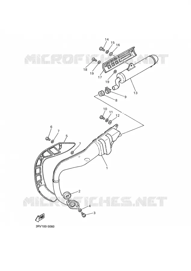 EXHAUST Yamaha MOTO 80 2008 PW  PW80X