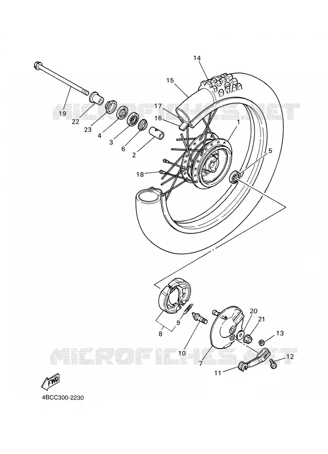 FRONT WHEEL Yamaha MOTO 80 2009 PW  PW80Y