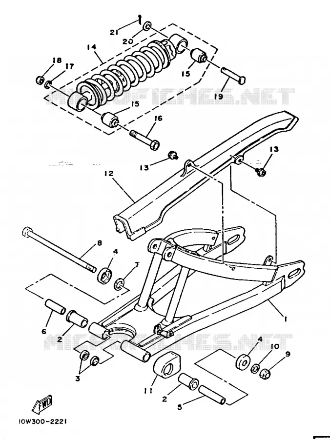 SWINGARM / SHOCK ABSORBER Yamaha MOTO 125 1986 RDLC  RD125LC