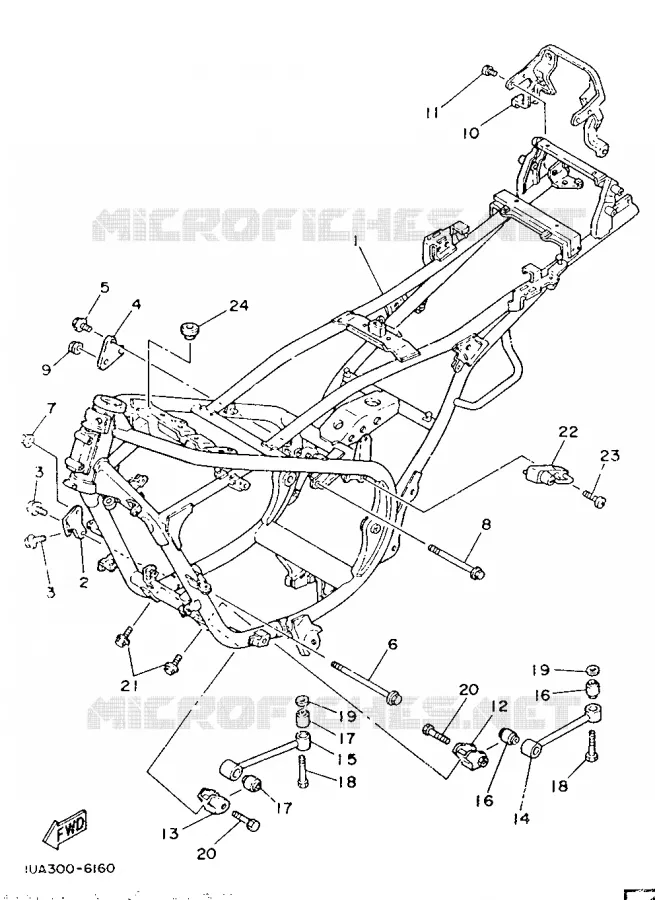 FRAME Yamaha MOTO 350 1986 RDLC  RD350LC