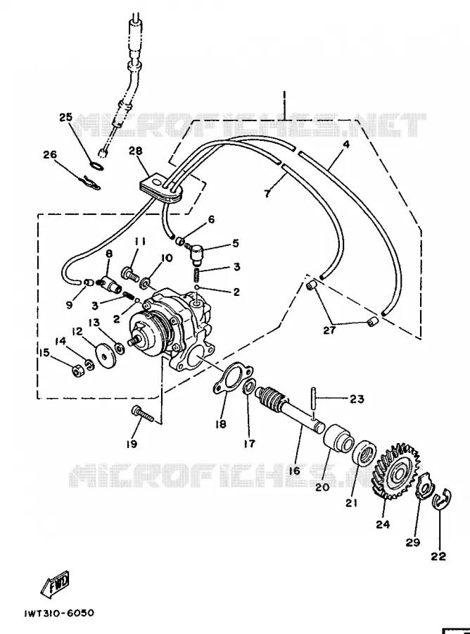 OIL PUMP Yamaha MOTO 350 1986 RDLC  RD350LC