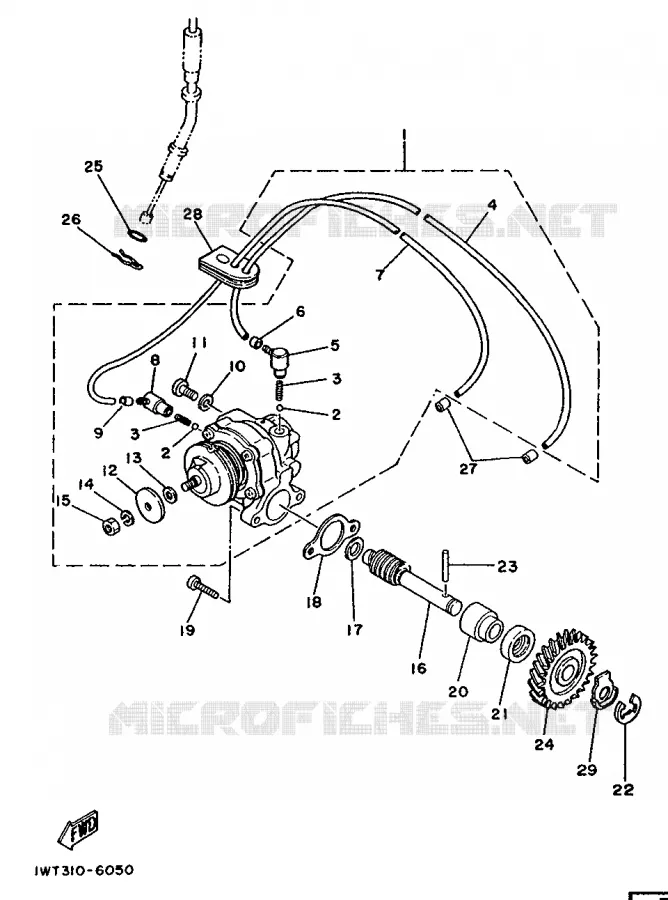 OIL PUMP Yamaha MOTO 350 1986 RDLC  RD350LC
