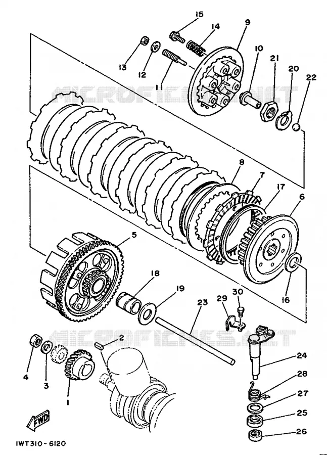 STARTER CLUTCH Yamaha MOTO 350 1986 RDLC  RD350LC