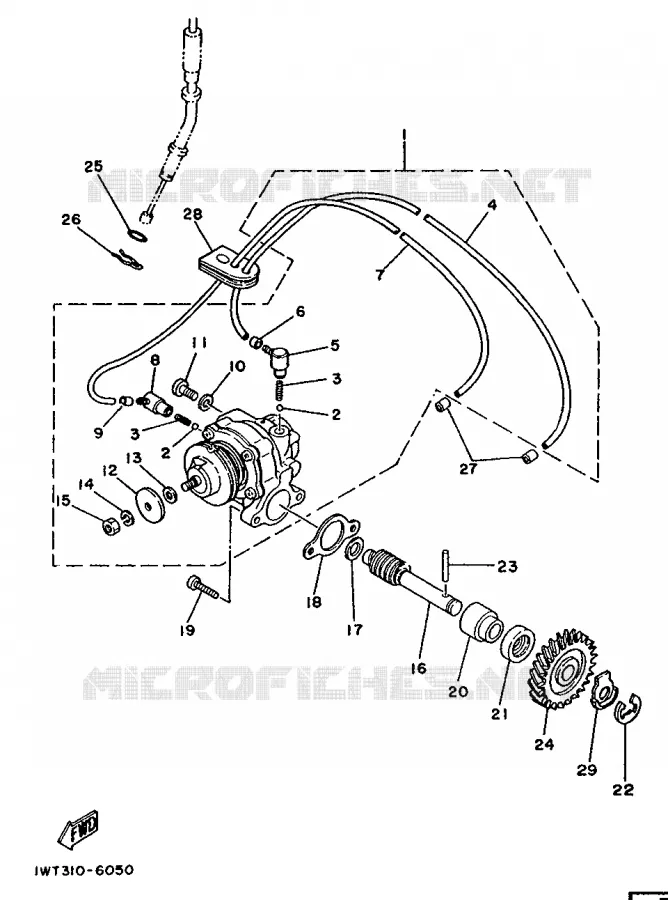 OIL PUMP Yamaha MOTO 350 1986 RDLC  RD350LC