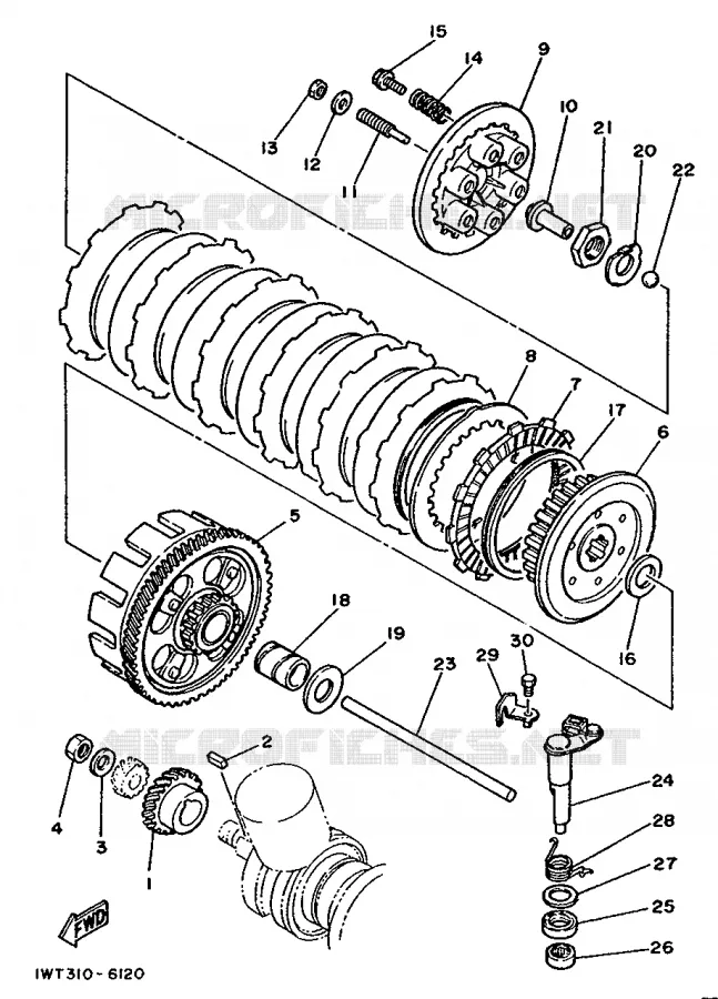 STARTER CLUTCH Yamaha MOTO 350 1988 RDLC  RD350LC