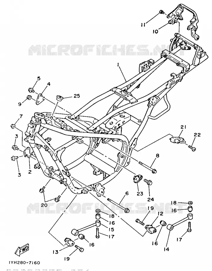 FRAME Yamaha MOTO 350 1991 RDLC  RD350LC