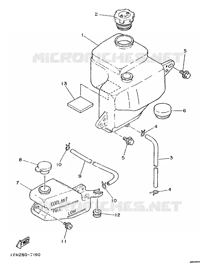 OIL TANK Yamaha MOTO 350 1991 RDLC  RD350LC