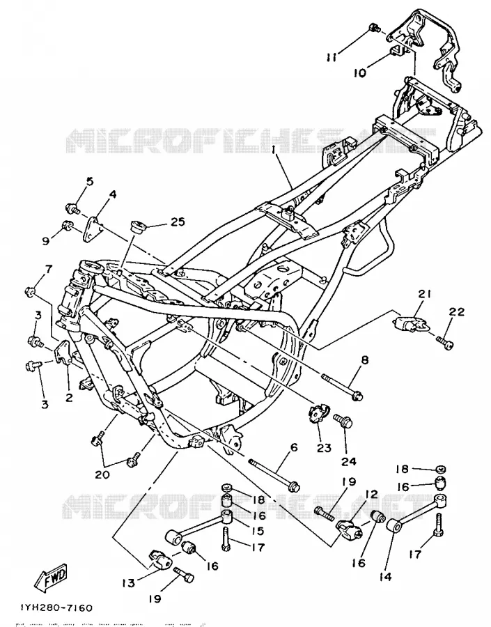 FRAME Yamaha MOTO 350 1991 RDLC  RD350LC