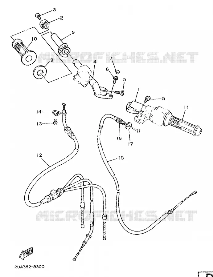 HANDLEBAR & CABLES Yamaha MOTO 350 1991 RDLC  RD350LC
