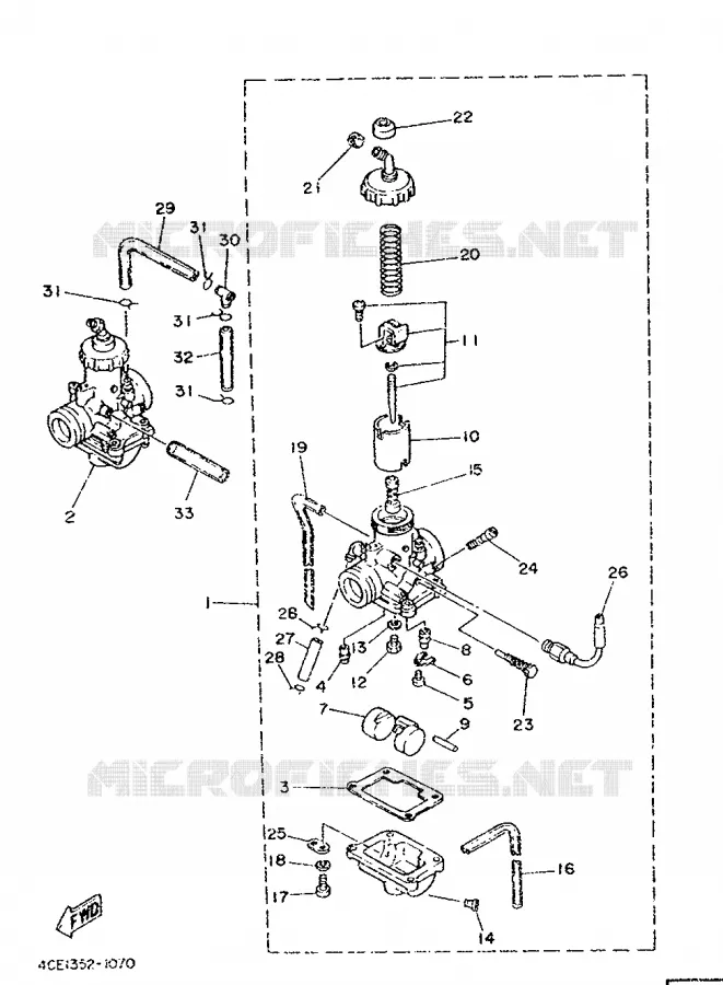 CARBURETOR Yamaha MOTO 350 1991 RDLC  RD350LC