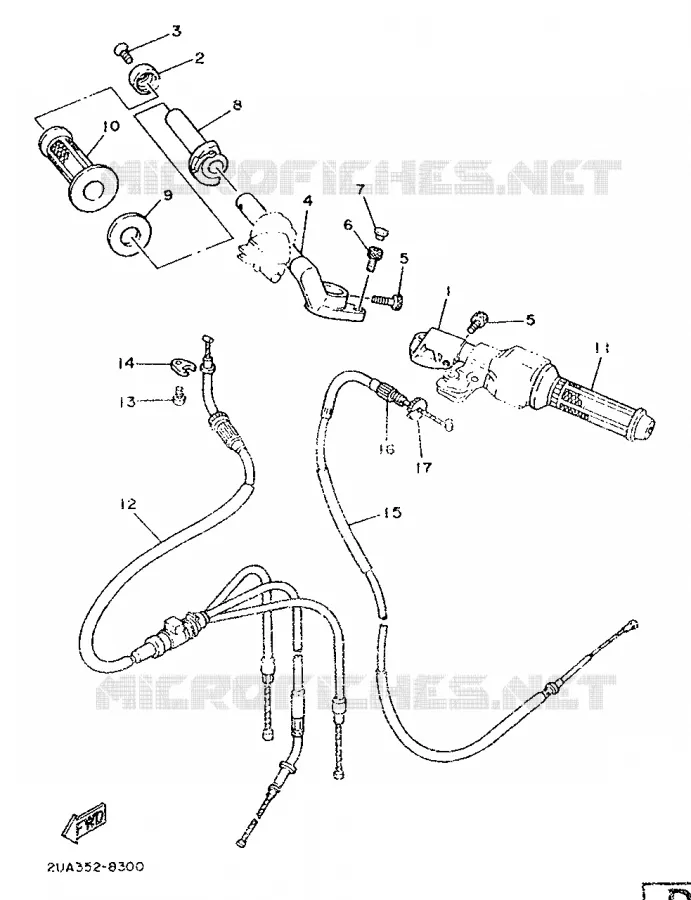 HANDLEBAR & CABLES Yamaha MOTO 350 1992 RDLC  RD350LC