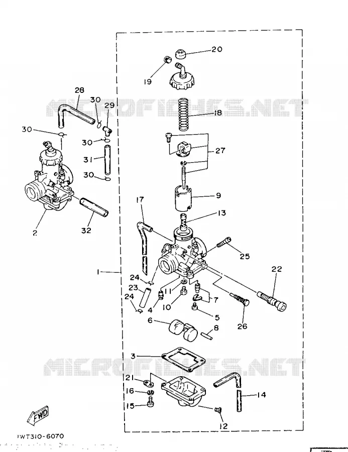 CARBURETOR Yamaha MOTO 350 1986 RDLC  RD350LCF