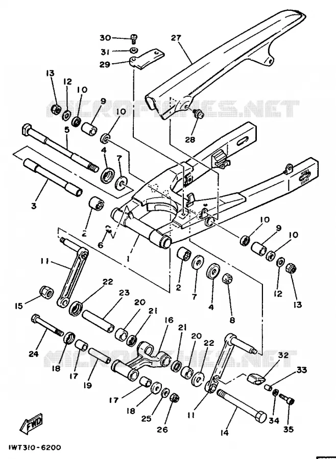 SWINGARM Yamaha MOTO 350 1986 RDLC  RD350LCF