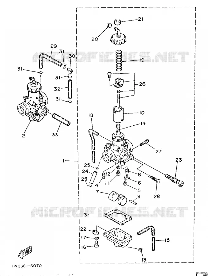 CARBURETOR Yamaha MOTO 350 1986 RDLC  RD350LCF