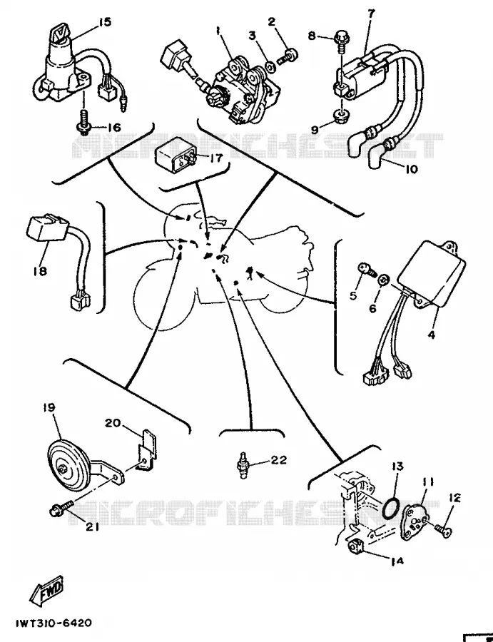 ELECTRICAL 2 Yamaha MOTO 350 1988 RDLC  RD350LCF
