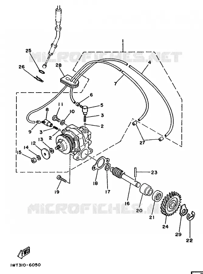 OIL PUMP Yamaha MOTO 350 1988 RDLC  RD350LCF