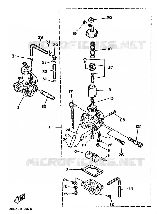 CARBURETOR Yamaha MOTO 350 1988 RDLC  RD350LCF