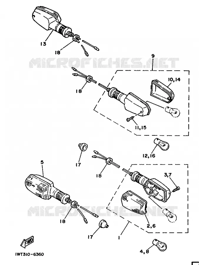 INDICATOR Yamaha MOTO 350 1988 RDLC  RD350LCF