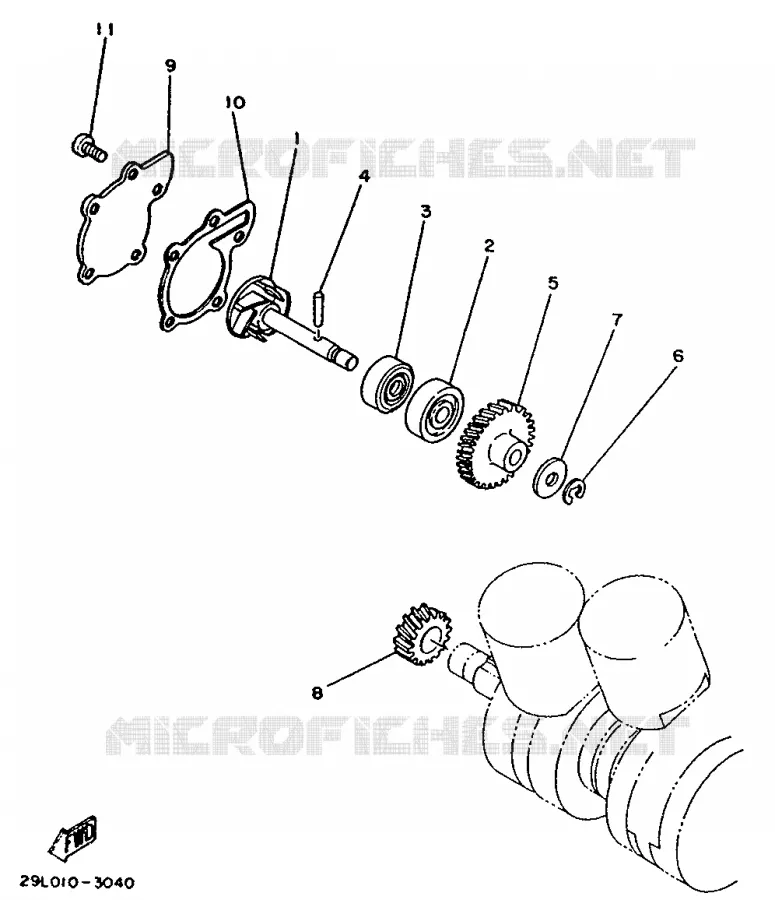 WATERPUMP / HOSES Yamaha MOTO 350 1986 RDLC  RD350LCF (37KW)